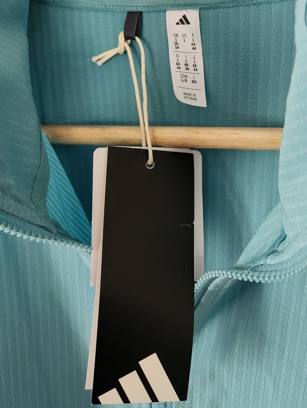 adidas Teal Half-Zip Athletic Pullover - Picture 5 of 6